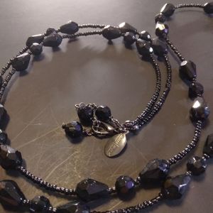 Black beaded necklace